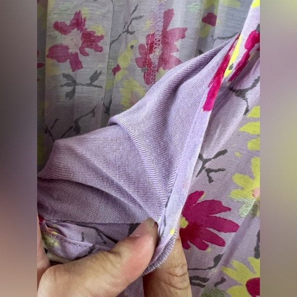 SUNDANCE Pretty Petals Lavender Ruffle Cottage Floral Garden Dress - Size M - Picture 5 of 9